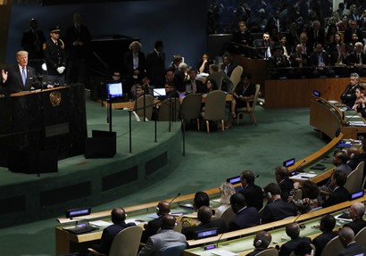 ترامب  أمام الجمعية العامة للأمم المتحدة - صورة من رويترز