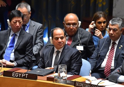 الرئيس السيسي خلال قمة مجلس الأمن