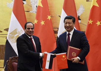 الرئيس الصيني شي جين و الرئيس عبد الفتاح  السيسي 