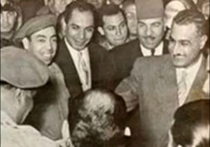 إسماعيل ياسين مع الرئيس جمال عبد الناصر 