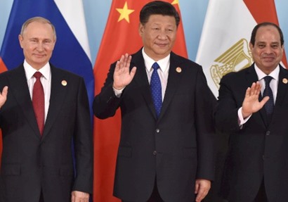 صورة لرؤساء مصر والصين وروسيا