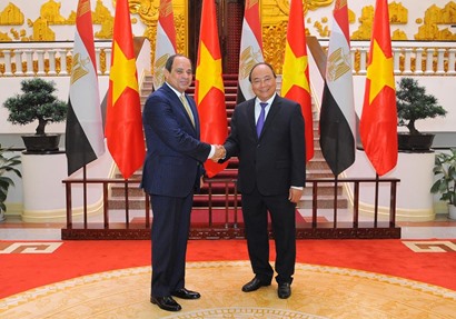 الرئيس السيسي ورئيس وزراء فيتنام