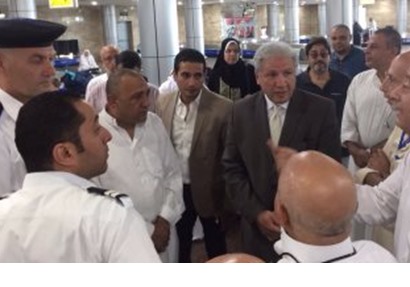 مدير أمن مطار القاهرة يتفقد الصالة الموسمية المخصصة للحجاج