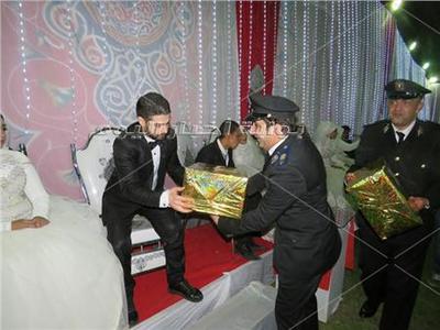 صور| وفد حقوق الإنسان بالداخلية يحضر حفل زفاف جماعي للأيتام