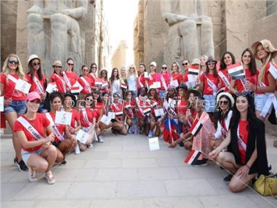 صور| ملكات جمال العالم يشاركن في حملة «تحيا مصر» بالأقصر
