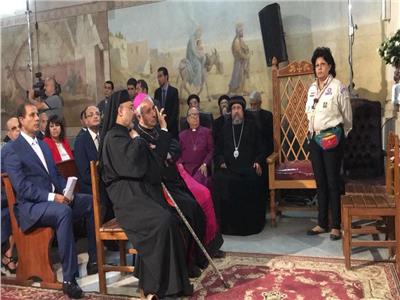 الأنبا أرميا ورئيس الكنيسة الأسقفية يشارك في افتتاح مغارة العذراء بالمطرية