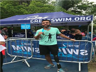 السباح عمر حجازي يحقق رقمًا قياسيًا في بطولة انجلترا للبحر المفتوح