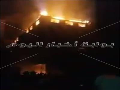 فيديو| حريق هائل بكنيسة الأنبا مقار بشبرا الخيمة