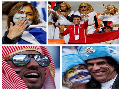 روسيا 2018| جماهير مصر وأوروجواي تُزين ملعب «إيكاترينبرج أرينا».. صور