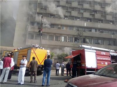 عاجل| الصحة: إصابة ٦ مواطنين في حريق شركة الكهرباء بالعباسية
