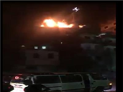 شاهد| اللقطات الأولى لحريق كنيسة العذراء بعين شمس