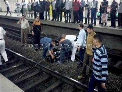 مصرع مواطن سقط أسفل مترو محطة المعصرة