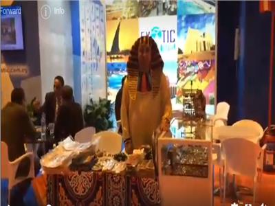 بالفيديو .. منتجات خان الخليلي في معرض السياحة بمدريد
