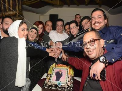 صور| الليثي وياسر عدوية وهارون يحتفلون بعيد ميلاد الموسيقار أحمد رمضان