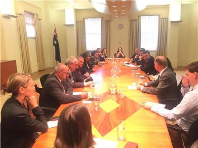 وزيرة الهجرة تجتمع مع نظيريها اليوناني والقبرصي بأستراليا 
