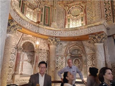 سفراء 40 دولة يلتقطون صور الـ«سلفي» داخل الدير الأحمر بسوهاج