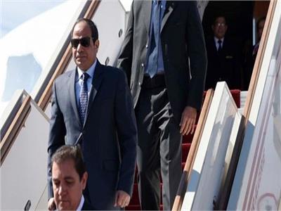 بالصور| الرئيس السيسي يصل إلى العاصمة السنغالية داكار
