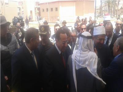 لحظة وصول وزير الأوقاف ووزير الشباب والرياصة إلى شمال سيناء