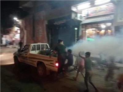 سيارات مكافحة الحشرات بالدخان تجوب قرى المنوفية