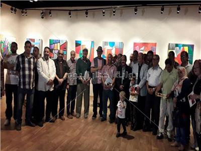 صور| افتتاح معرض «ألحان لونية» للفنان على فوزي بالهناجر