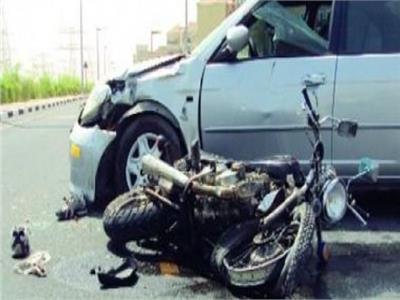 إصابة 6 أشخاص بينهم طفلين فى تصادم سيارة مع دراجة بخارية في بورسعيد