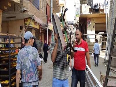 صور| حملة إشغالات مكبرة بنطاق مدينة بشتيل بالجيزة