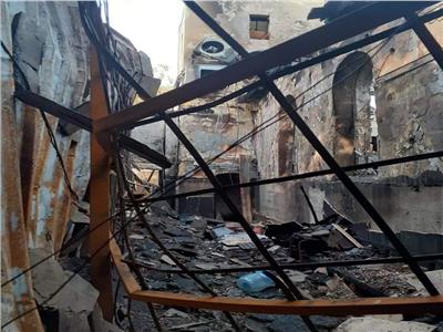صور| حريق كنيسة مارجرجس حلوان
