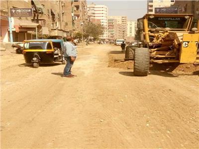«الطرق بالقليوبية» تبدأ تطوير شارع الشعراوي بعد رفع الطبقة المتهالكة