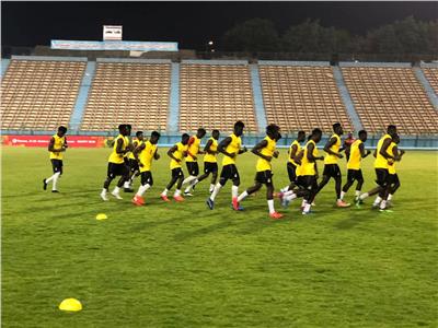 منتخب غانا الأوليمبي يخوض مرانه الأخير بملعب السكة الحديد