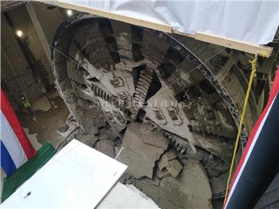 الصور الأولى لماكينة الحفر بعد وصولها محطة مترو ماسبيرو 