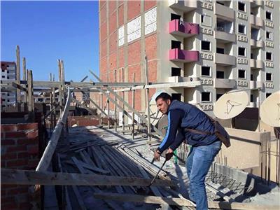 محافظة سوهاج: إيقاف 8 حالات بناء مخالف في حي شرق