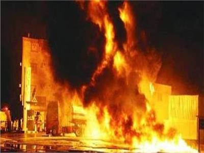 حريق هائل بمخزن مصنع سجاد في الشرقية