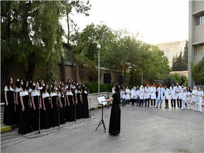 مبادرة موسيقية لشكر أطباء دمشق على مواجهتهم لفيروس كورونا.. صور