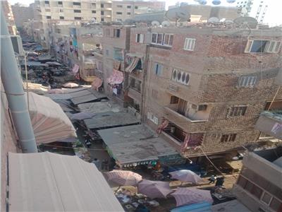 صور| سوق الخضار بعين شمس الغربية يهدد بانتشار كورونا