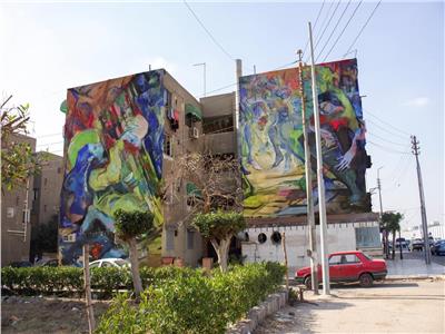 مشروع تخرج 8 طالبات لتجميل أحياء القاهرة والمحافظات بفن الجداريات