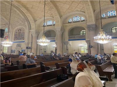 صور| أول قداس بكاتدرائية الإسكندرية بعد توقف ٤ اشهر 