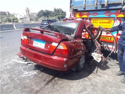 بالصور| مصرع 4 أشخاص وإصابة آخر من أسرة واحدة في حادث تصادم بالإسكندرية