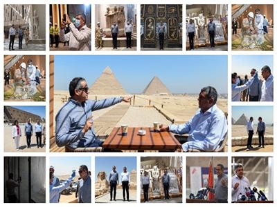 20 صورة تحكي ختام زيارة أمين عام «السياحة العالمية» لمصر بالمتحف الكبير والأهرامات