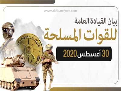 إنفوجراف | بيان القيادة العامة للقوات المسلحة 30 أغسطس 2020