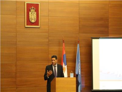  "دور مصر الريادي في حفظ وبناء السلام" أمام مؤتمر جامعة بلجراد 