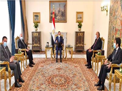 بالصور.. «السيسي» يلتقي وزير الخارجية العراقي 