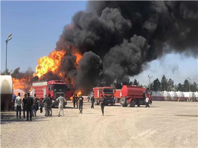 حريق بمصفاة نفط عراقية بعد استهدافها بصاروخ 