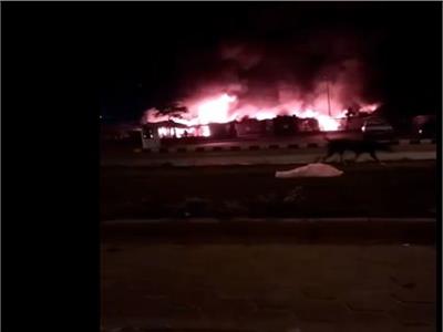 عاجل | حريق ضخم بجهاز حدائق أكتوبر
