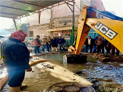  إصلاح ماسورة مياه الشرب بشارع البصراوي