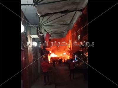 اندلاع حريق هائل بشارع التوفيقية