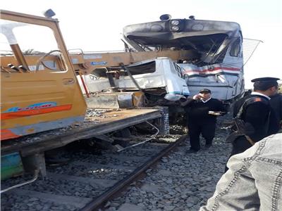 نقل ضحايا حادث قطار أسيوط لمشرحة مستشفى القوصية