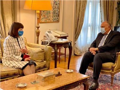 وزير الخارجية يستقبل المنسق المقيم الجديدة للأمم المتحدة بالقاهرة