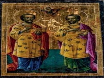 متحف الغردقة يستعرض أيقونة القديسان «قزمان ودميان»