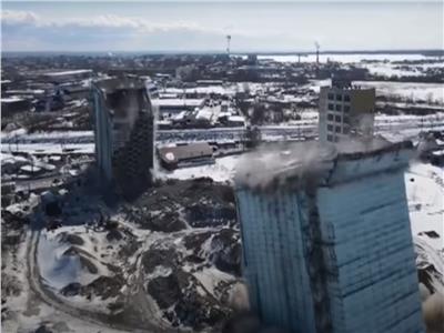 تفجير برجين قديمين بـ«روسيا» يتسبب فى انقطاع الكهرباء| فيديو