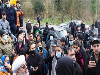 مظاهرة غاضبة في بريطانيا بسبب صورة مسيئة للنبي محمد
